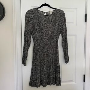 H&M Floral Long-sleeved Mini Dress